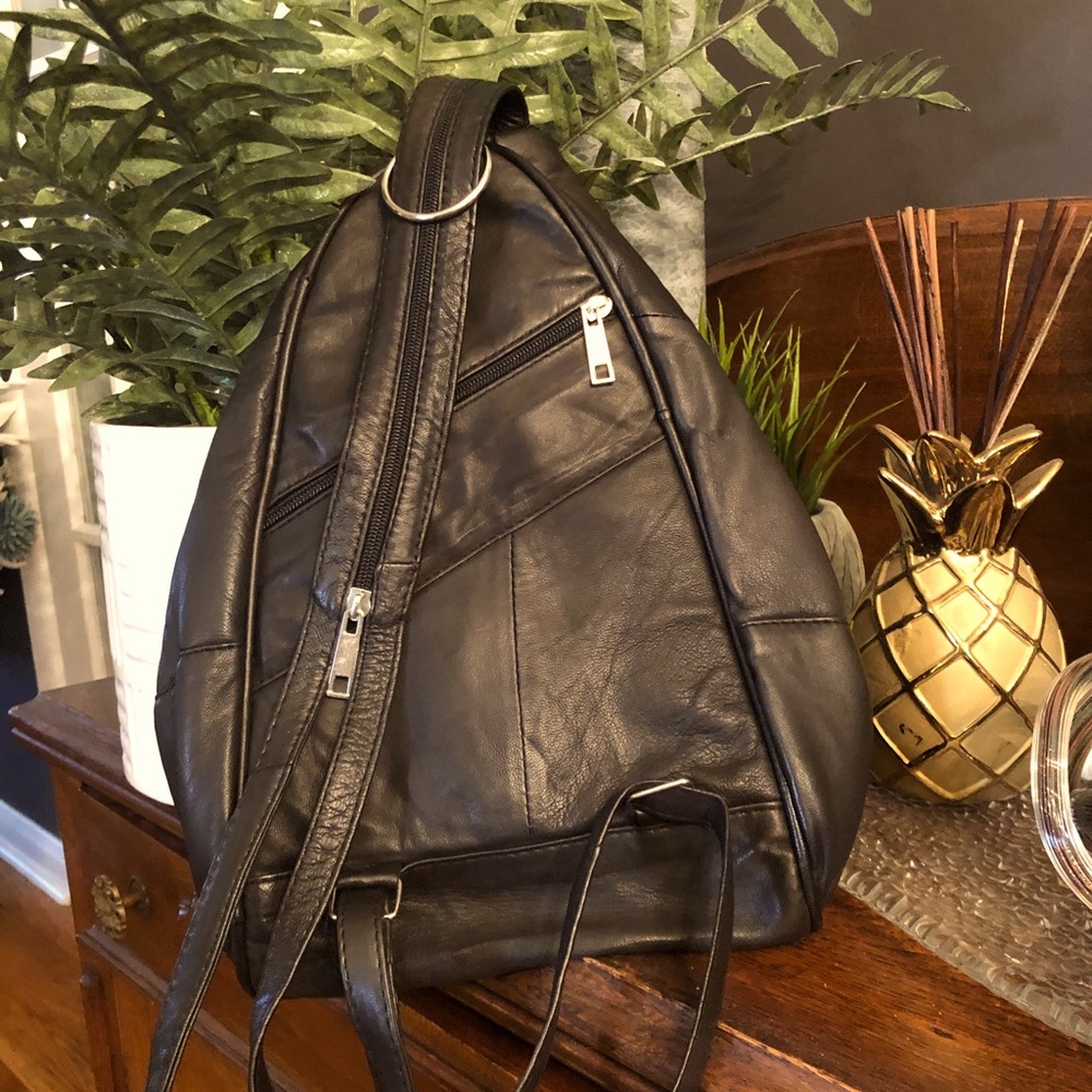 Italian leather backpack